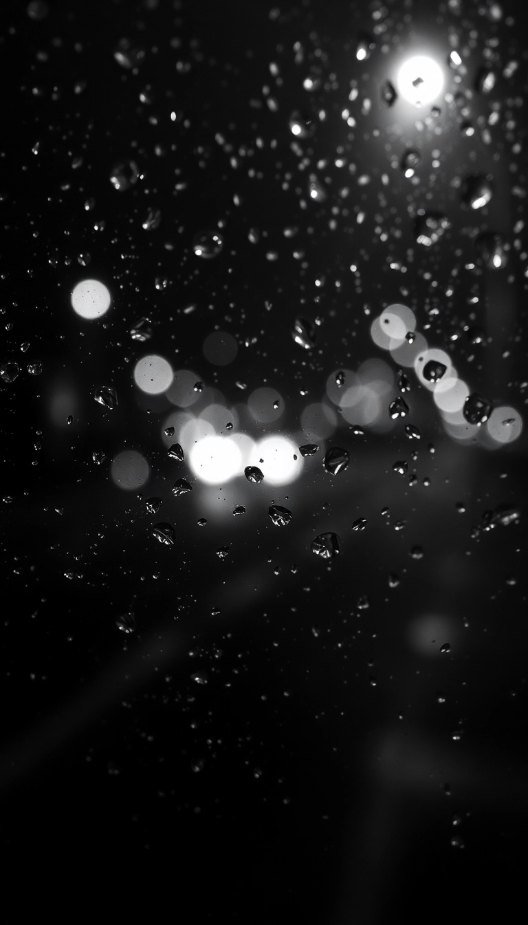 iPhone Artistic AI Night Car Rain Sleek Background Copyright-Free Stock Image